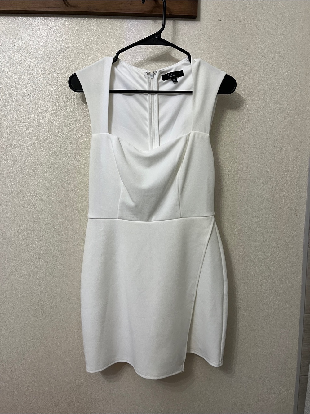 Lulu's White Square Neck Sleeveless Mini Dress